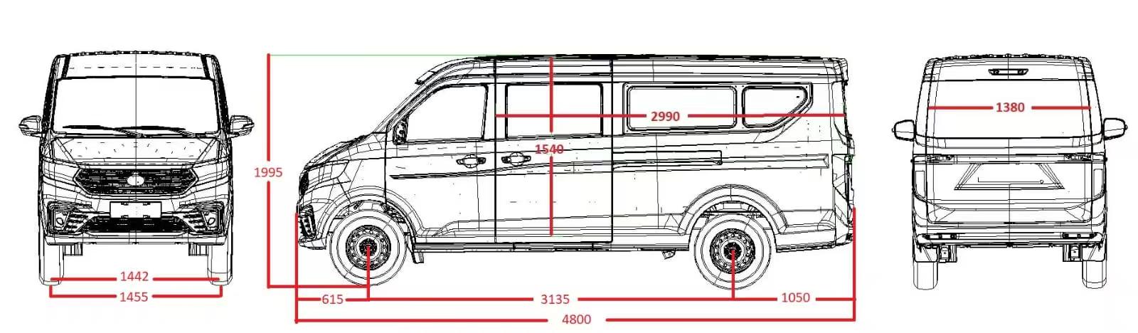 Vehicle Dimensions - 3 View